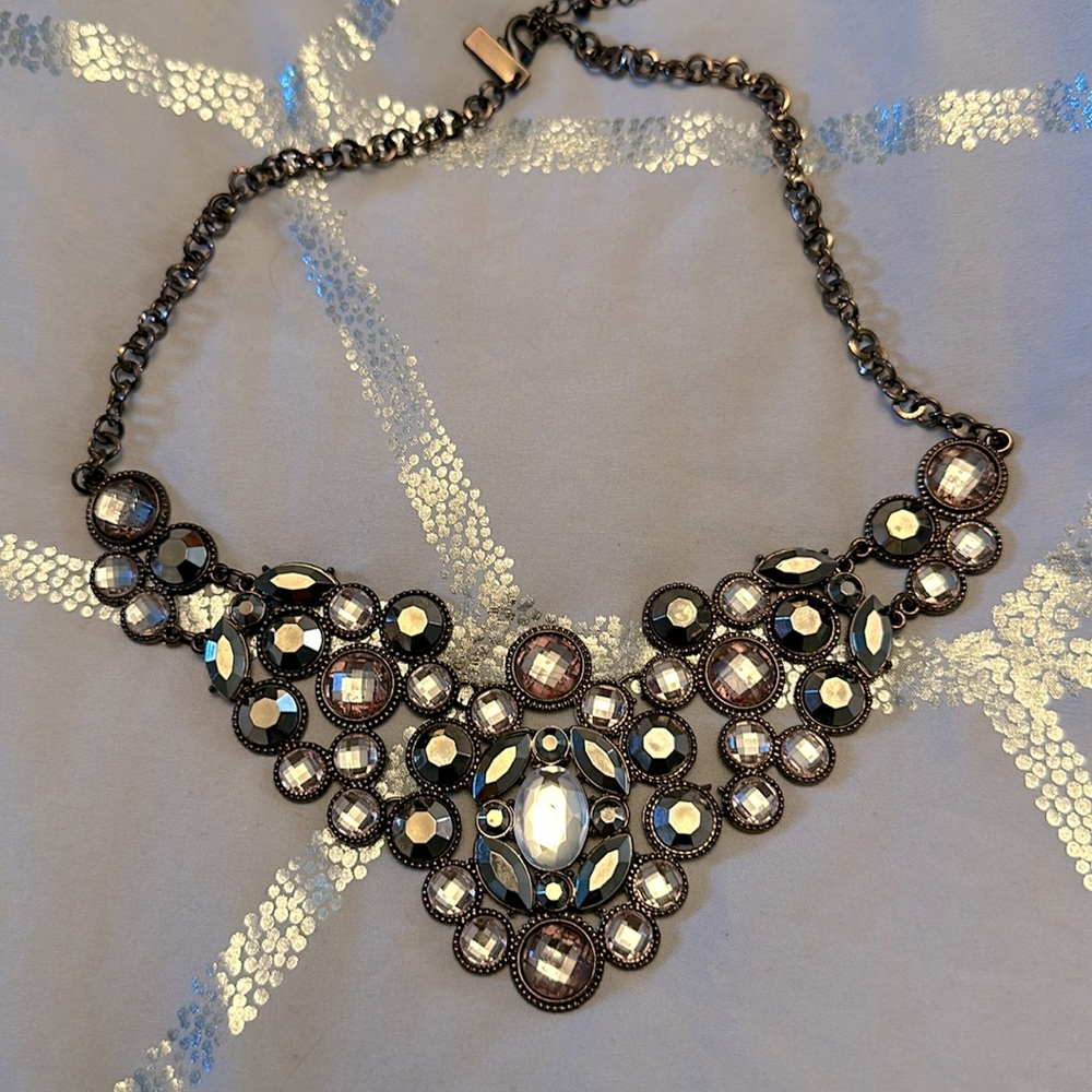 Dark bronze statement necklace